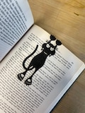 Hanging Black Cat Bookmark Whimsical Cat Lover Gift Unique Reading Accessory product logo