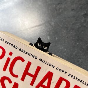 Peeking Black Cat Bookmark | Unique Reader Gift | Original Unimpressed