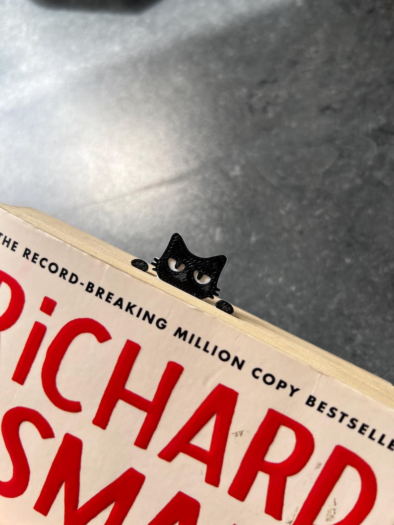 Peeking Black Cat Bookmark | Unique Reader Gift | Original Unimpressed