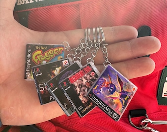 Miniature PS1 Game Keychains - Pick Your Favourite Retro Gaming Cover, Choose ANY Game