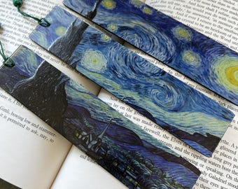 Starry Night Bookmark Set Van Gogh Art Gift for Book Lovers