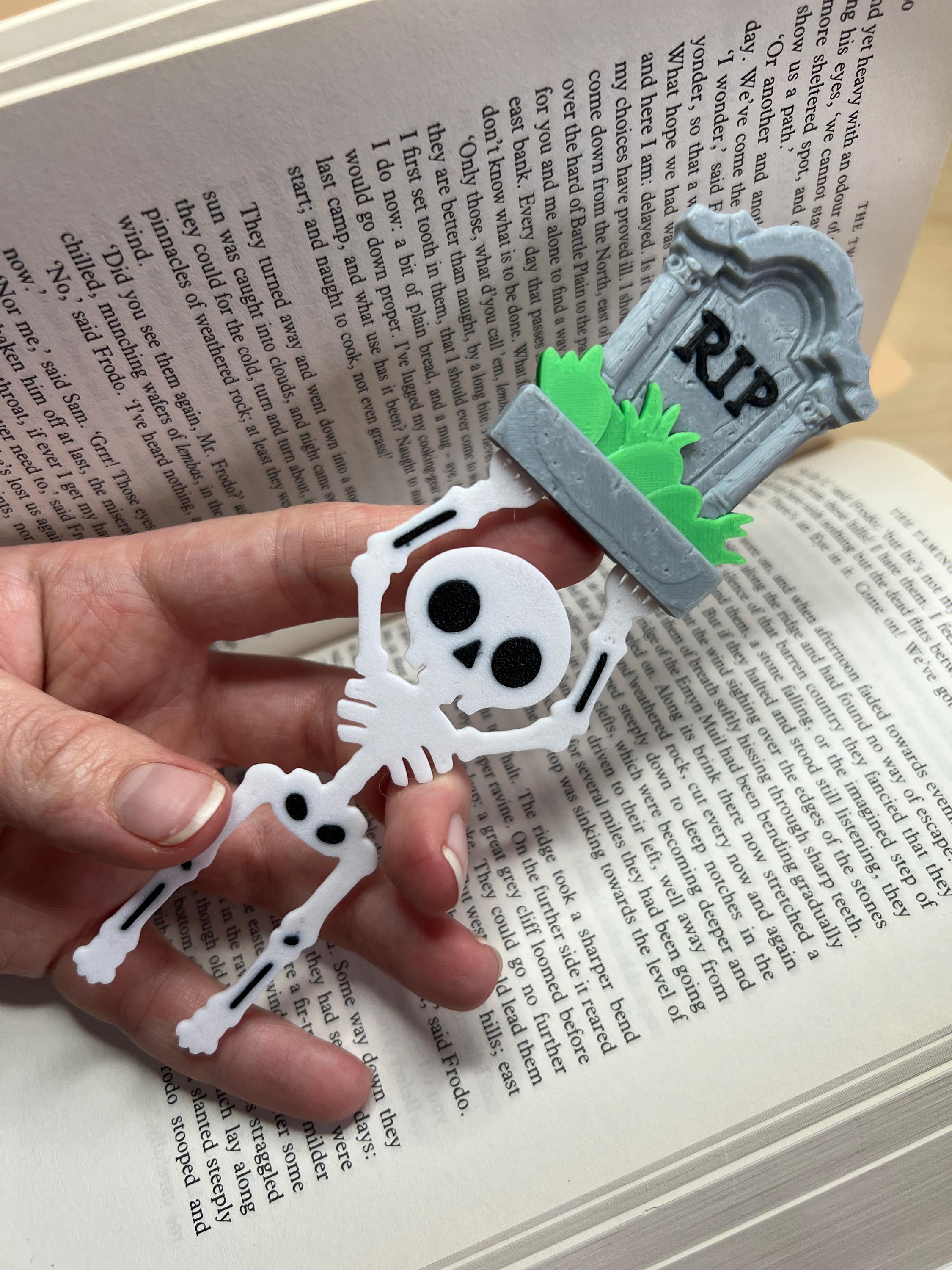 Skeleton Reminder Skeleton Tombstone Bookmark: Spooky Halloween Reader Gift - Etsy