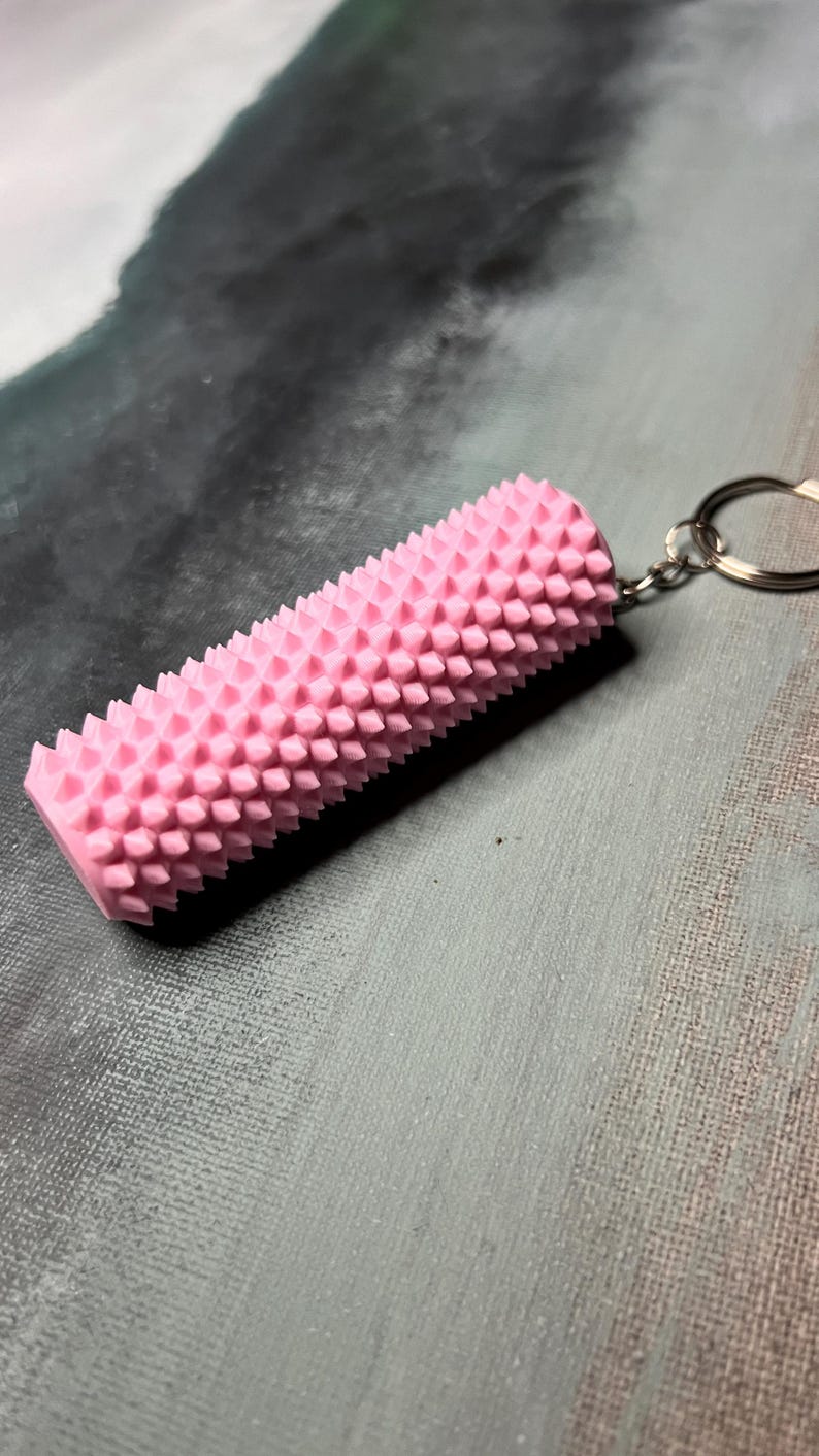 Pocket Stim Sensory Fidget Keychain with Built-In Lip Balm Holder