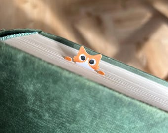 Peeking Tabby Cat Bookmark, Book Lover Gift