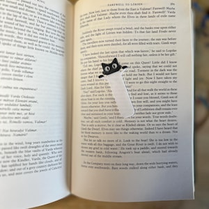 Peeking Black Cat Bookmark Clip Cute Book Lover Gift Animal Reading Accessory for Books Journals Notebooks