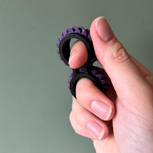 Colour Changing Textured Dual Fidget Ring Spinner for Fingers Sensory for Tactile Input and Visual Fidgeting on the Go