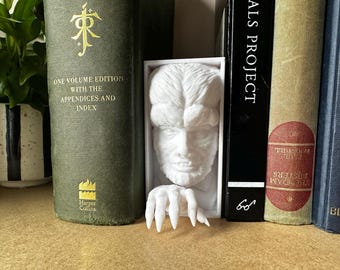 Werewolf Bookend | Gothic Horror Shelf Decor, Dark Fantasy Bookshelf Accent, Spooky Home Accent