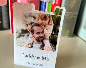 Personalised Dad Picture, Father's Day Building Block Photo Gift | Daddy Gift | Dad Birthday | Unique Photo Present For Dad