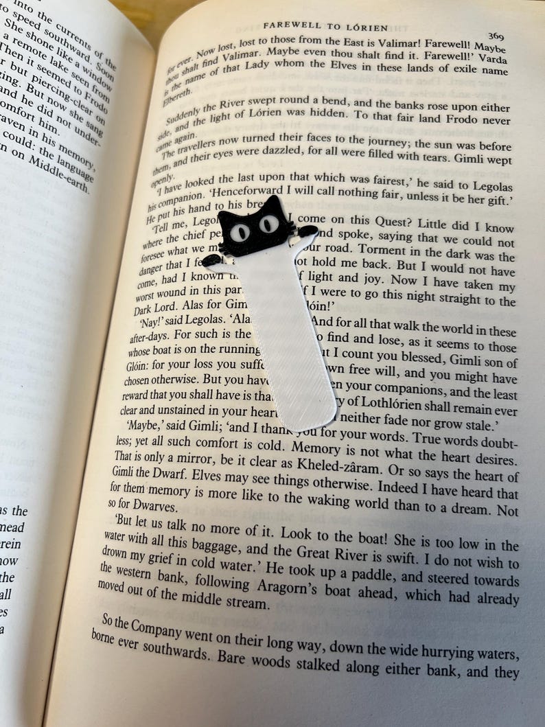 Peeking Black Cat Bookmark Clip Cute Book Lover Gift Animal Reading Accessory for Books Journals Notebooks