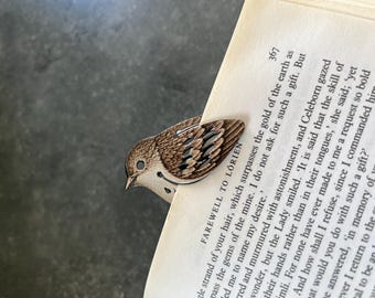 Vogel Lesezeichen | Minimalistischer Singvogel Seitenhalter | Reader Zubehör