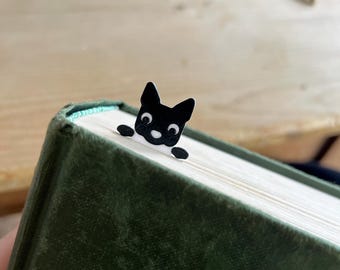 Peeking Schwarz Hund Lesezeichen, nettes Acryl Buch-Liebhaber-Geschenk