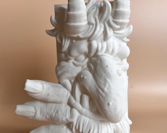 Sujetalibros con forma de troll o criatura fantástica, decoración gótica para estanterías.