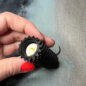 Pocket Stim Sensory Fidget Keychain with Built-In Lip Balm Holder