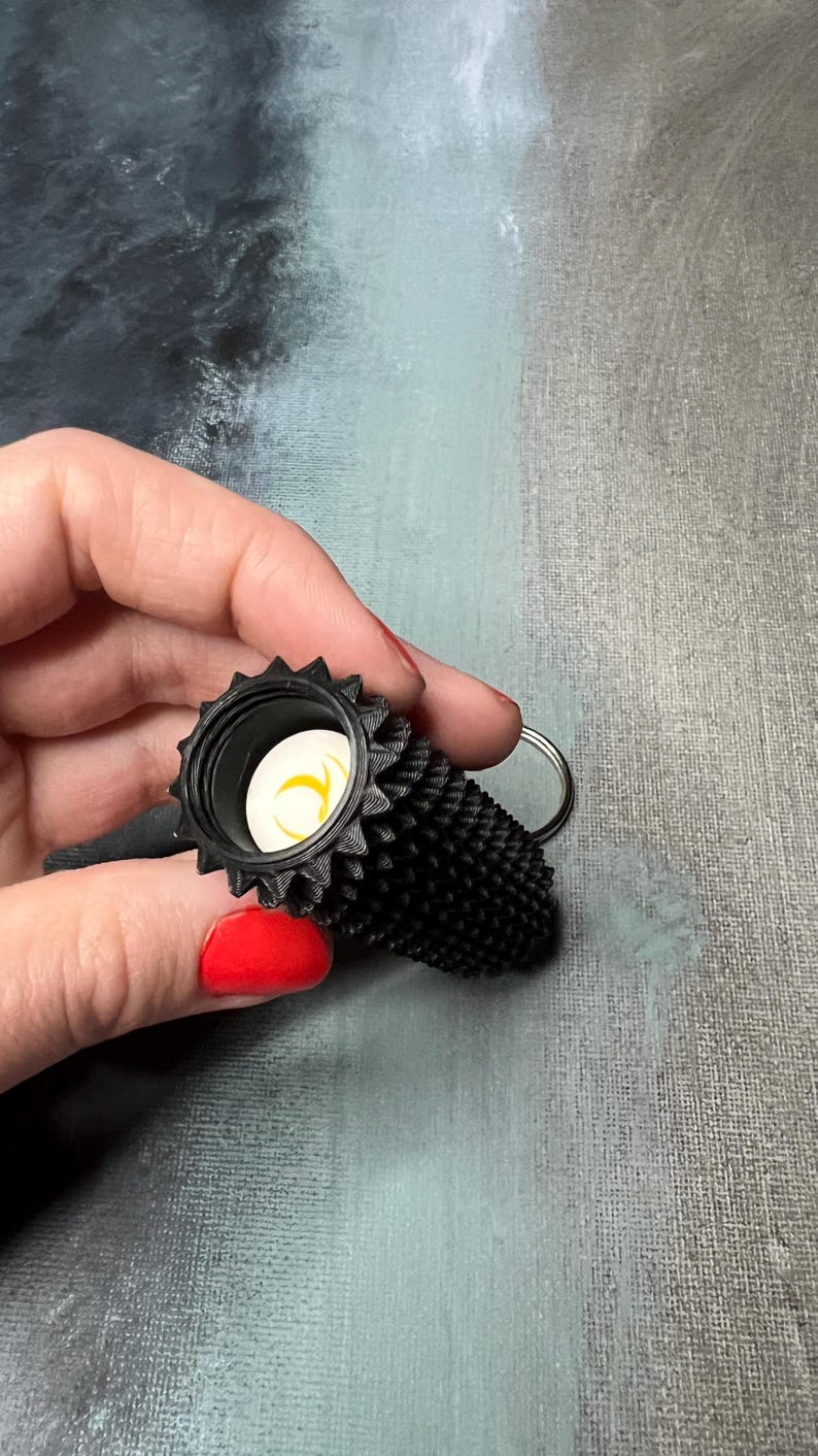 Pocket Stim Sensory Fidget Keychain with Built-In Lip Balm Holder