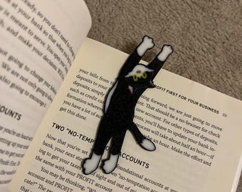 Cartoon Cat Bookmark: Funny Animal Page Marker for Book Lovers