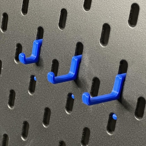 Hook Bundle for IKEA Skadis Pegboard | 3D Printed Small Tool Hangers for Skadis Board | Space-Saving Organizer Hooks in Bright Colours