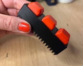 Clicky Sensory Fidget Keychain: Spiky Edge, Mechanical Buttons