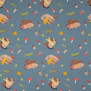 Cotton jersey &quot;Forest Animals&quot;