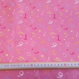 Tissu de coton, tissu tissé « numéros »