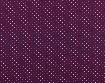 Baumwollstoff, Webware "kleine Punkte" Purple