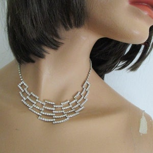 Necklace made of sparkling rhinestones