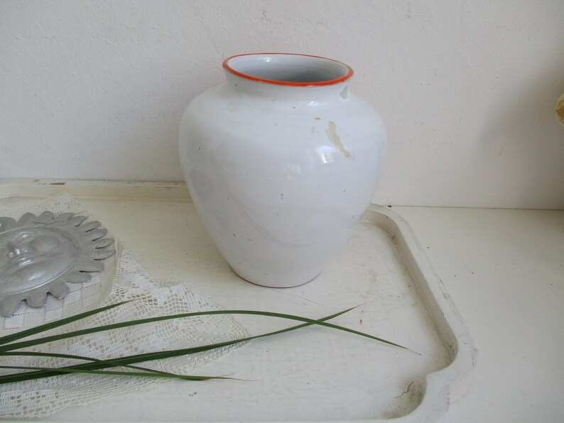 Blumenvase, Keramik, bemalt Bild 3