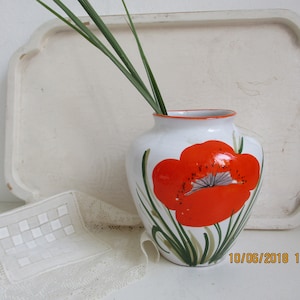 Blumenvase, Keramik, bemalt Bild 1