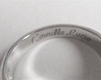 Bague Camille Lucie - Plaqué Argent, Verre, Taille 54 - Occasion
