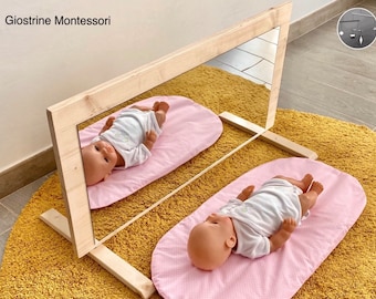 Specchio Montessori in abete + accessori