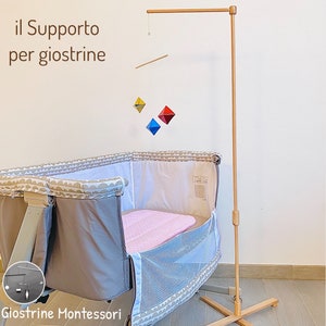 Adjustable wooden support for mobiles (mobile)