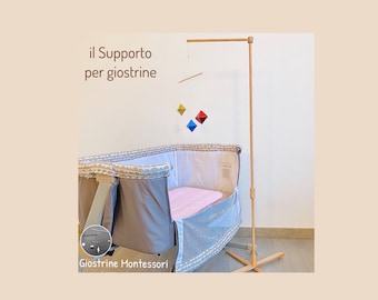 Soporte de madera ajustable para carruseles móviles