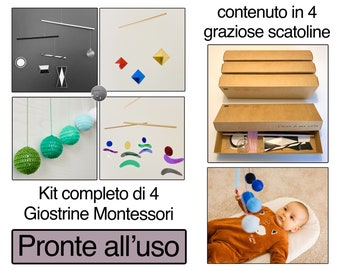 Kit 4 pz Giostrine Montessori - Mobiles