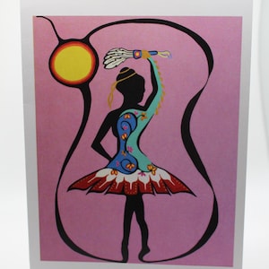 Carte vierge de danse des nations 5 x 7