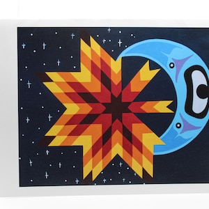 Lege kaart Moon Night Star van 5 x 7 inch