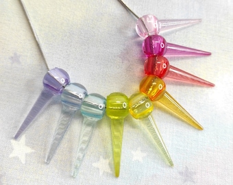 Necklace: CLEAR PIK! - Year 80 90 - 80&#39;s 90&#39;s Jewelry