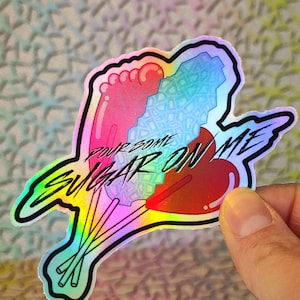 Sticker holographique sucettes 90's