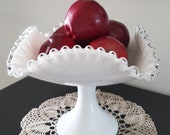 Fenton Silvercrest Footed Square Compote Centerpiece