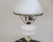 Fenton Hobnail White Milk Glass Hurricane Light (Gone with the Wind)