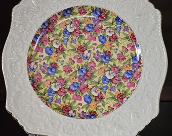 Vintage Portmeirion Botanic Garden Dinner Plate: Sweet Pea