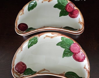 "Vintage Franziskaner ""Apple Pattern"" Steingut Knochen Geschirr-Set von 4