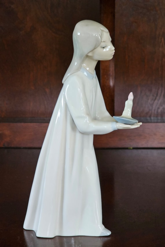 【LLADRO】少女像 陶器製 キャンドル付き Lladro Porcelain Figurine-
