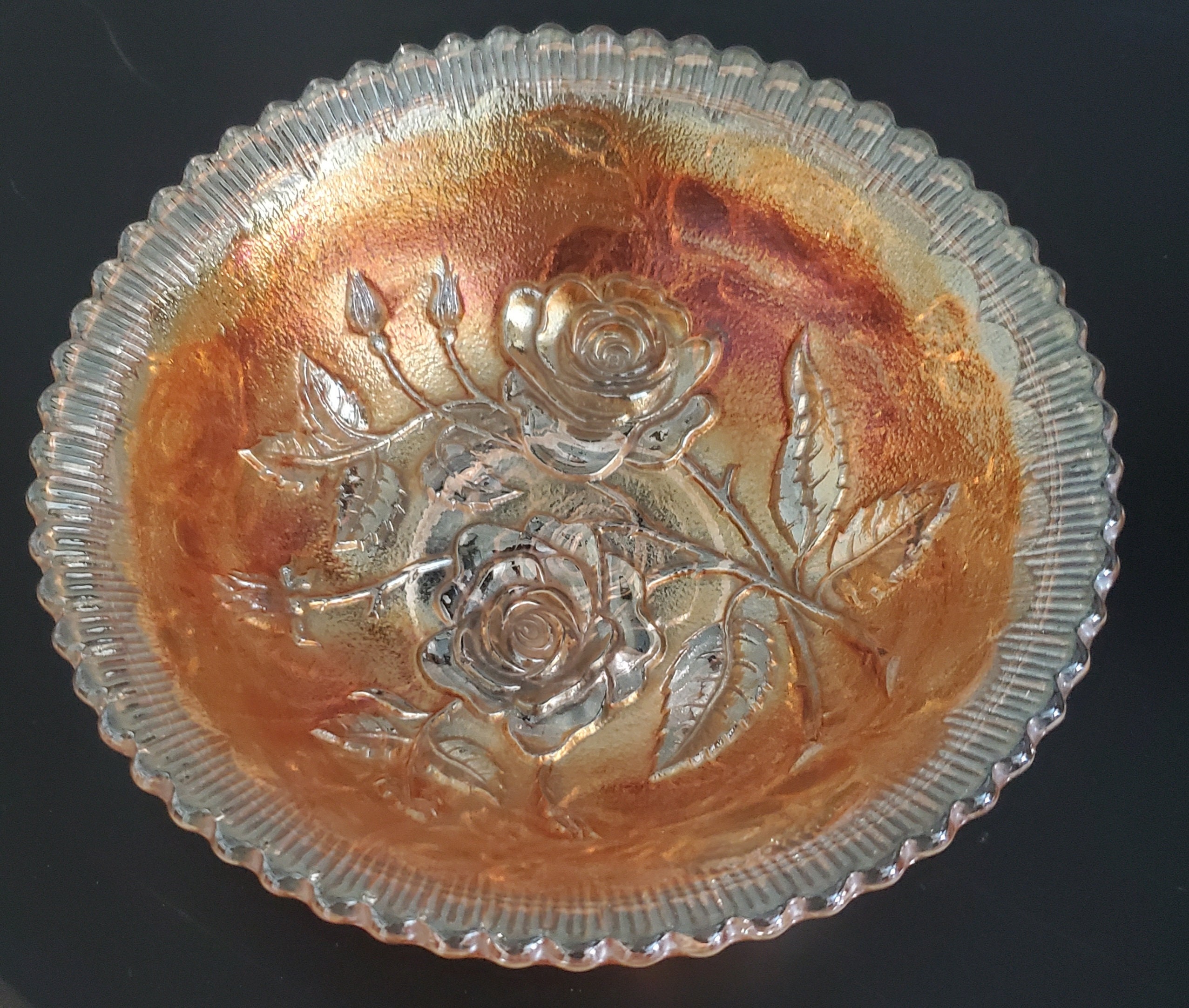 Vintage Imperial Carnival Glass Marigold 