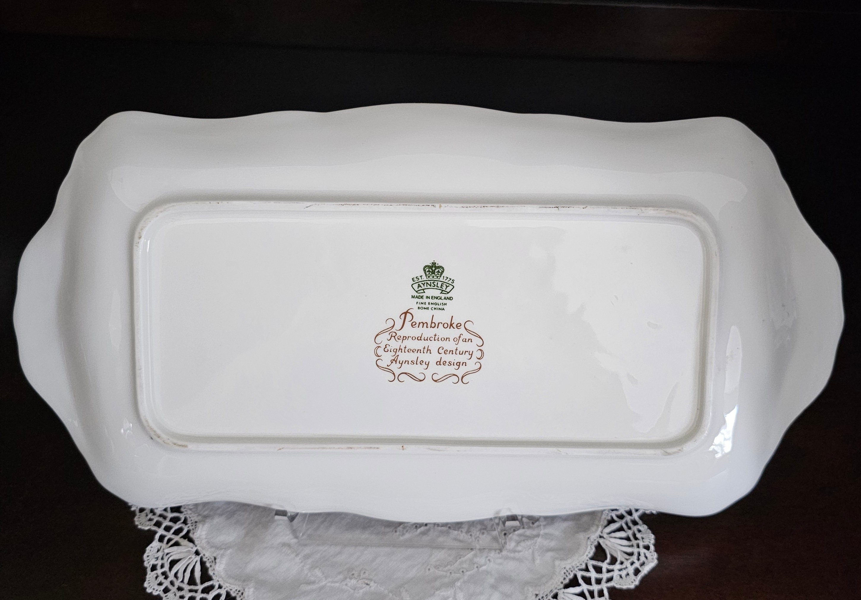 ヴィンテージ エインズレイ「ペンブルック」磁器トレイ - Etsy 日本