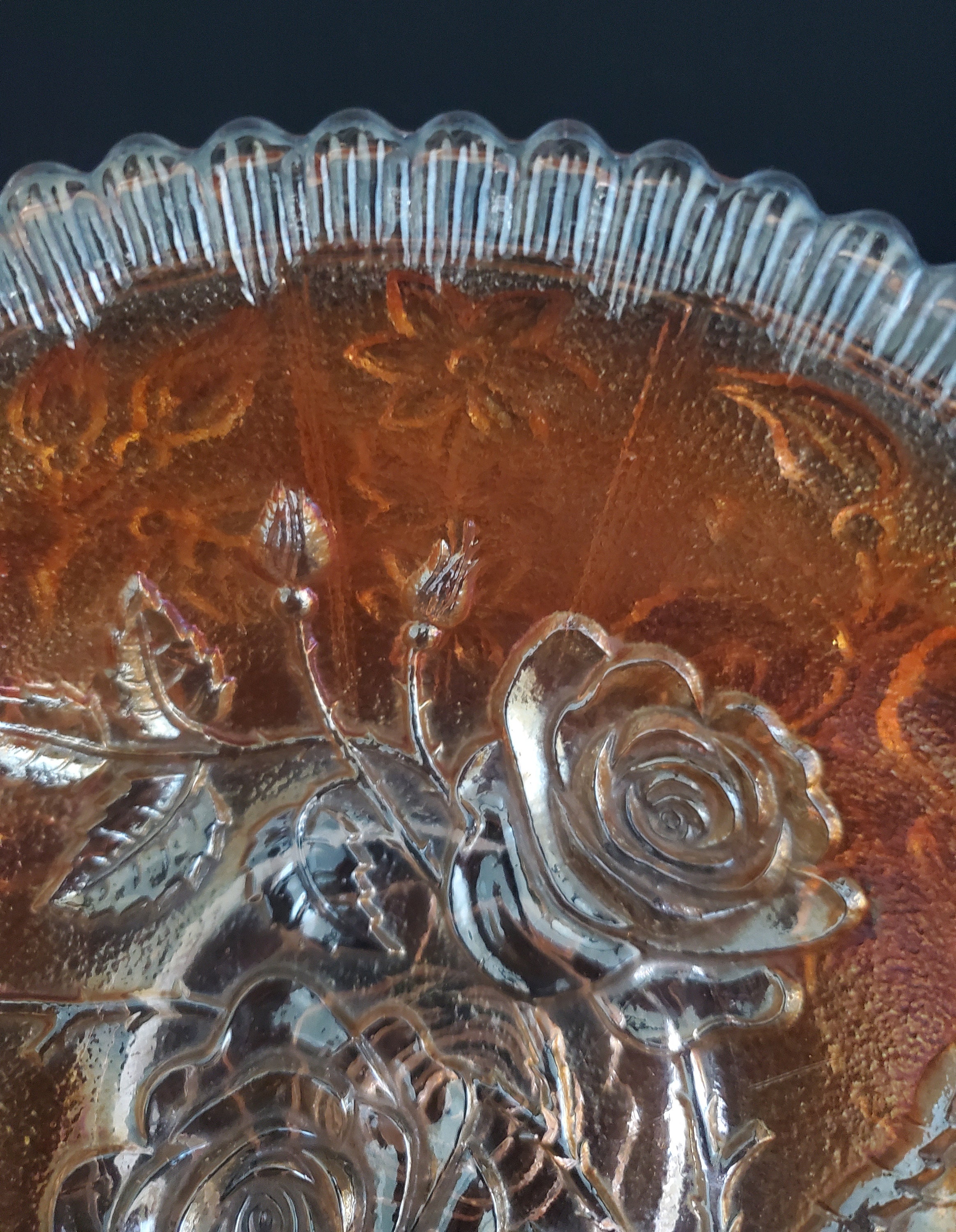 Vintage Imperial Carnival Glass Marigold 
