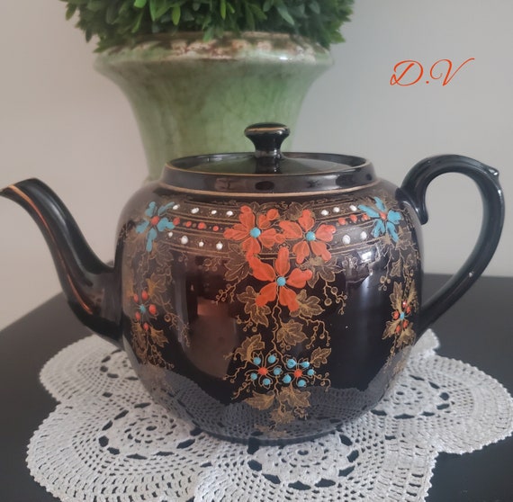 Vintage Gibson Staffordshire/taft Floral Hand Painted Teapot