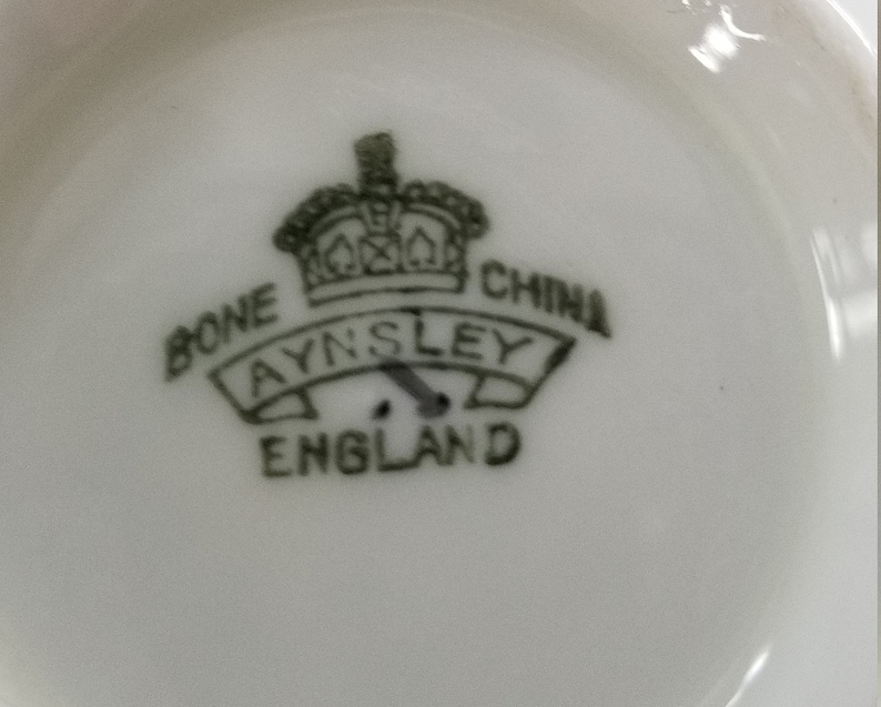 Aynsley Pagoda Pattern Tea Cup and Saucer Bone China