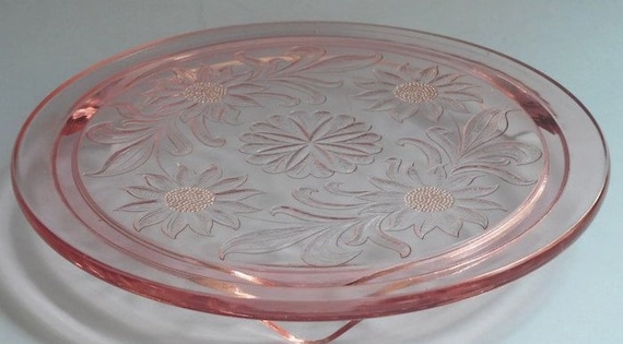 Pink Depr Glass Cake Plate Mini for American Girl 18/" Doll Food Accessory