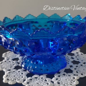 Vintage Fenton Blue Hobnail Multi Candle Holder/Centerpiece