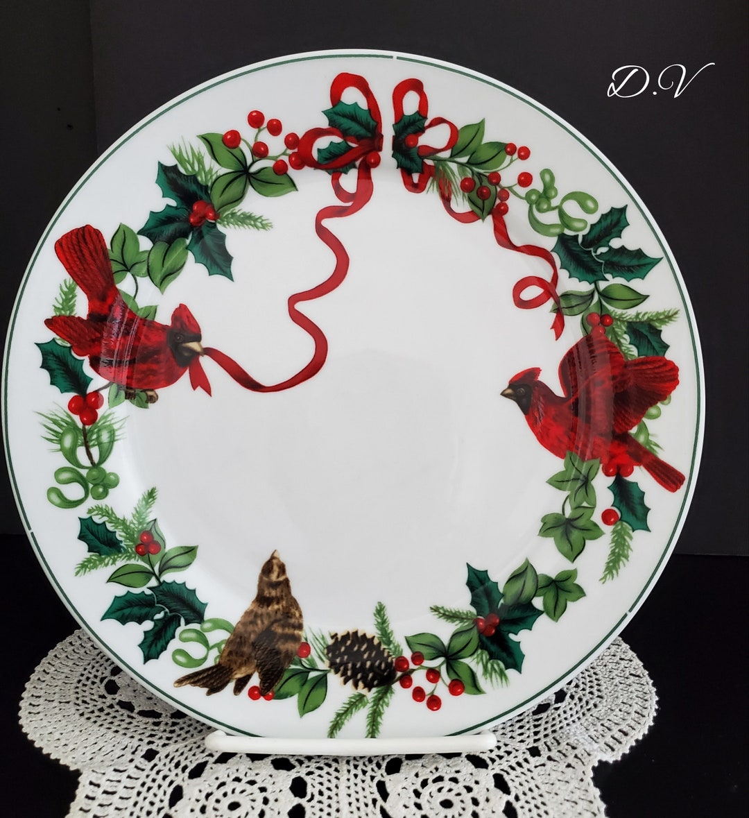 Vintage Royal Norfolk cardinal Christmas Dinner Etsy