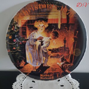 Vintage 1979 Norman Rockwell Collector Plate from Knowels &quot; Somebody&#39;s Up There&quot;
